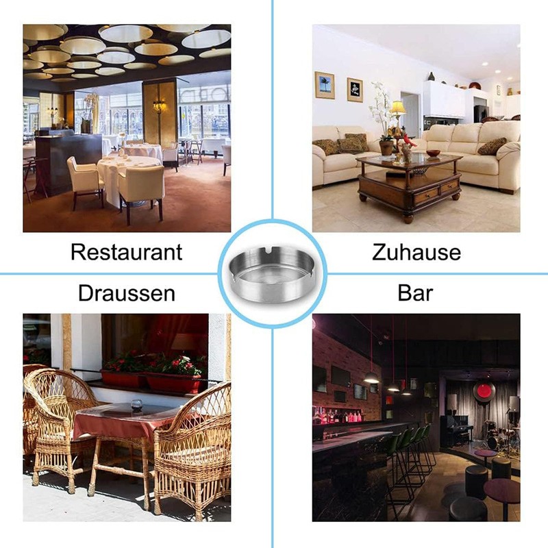 Ashtray Round Stainless Steel Ashtray 8cm Stainless Steel Ashtray 8
