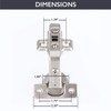 Ilyapa Corner Cabinet Hinges Satin Nickel, 2 Pack - Self