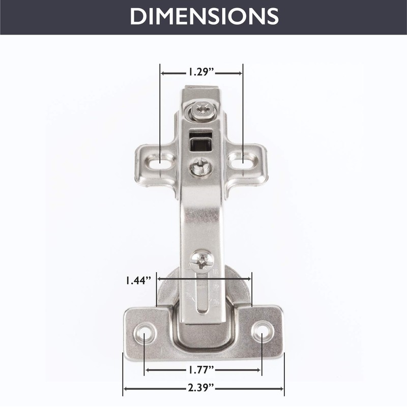 Ilyapa Corner Cabinet Hinges Satin Nickel, 2 Pack - Self