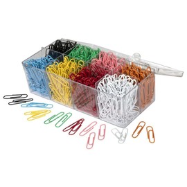 Marbig 975262 Paper Clips asstd Colours Box 800 asstd
