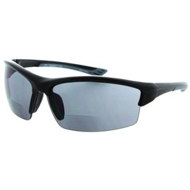 Cougar FS2 Sport Wrap Bifocal Reading Sunglasses (2.50, Black)