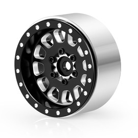 MORLORDY 1.3 Beadlock Wheels 4Pcs CNC Aluminium Beadlock Rims for SCX24 TRX4M 1/24 1/18 RC Crawler Car Upgrade Parts (Black)