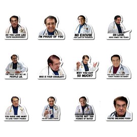 Dr Now Fridge Magnet,12 PCS Cute Diet Fridge Magnet Funny Dr. Nowzaradan Inspirational Fridge Magnets Dr. Now Refrigerator Stickers Diet Helper Motivational Diet Helper