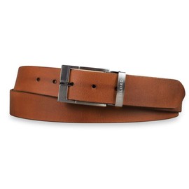 STILORD Leather Belt Brown Men's Business or Jeans Men's Belt Made of Genuine Buffalo Leather Universal Can be Shortened Genuine Leather Veneto - Brown, Colour: Brushed Buckle - Silver I I, Brushed
