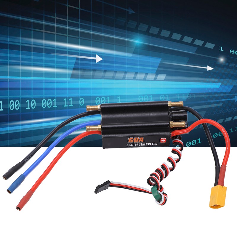 60A Brushless Electronic Speed Controller with XT60 Plug BEC Switch