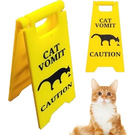 Cat Vomit Sign, Dog Vomit Sign, Cat Vomit Caution Sign, Funny Vomit Warning Sign, Cat Vomit Warning Sign, Decoration Yard Warning Sign, Funny Gag Gift for Cat Lovers (Cats)