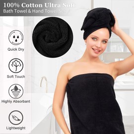 34PCS Bathroom Accessories Set with Shower Curtain,Rugs,Bath Towel,Trash Can,3PCS Lotion Soap Dispenser,Toothbrush Holder,Soap Dish,Tumbler Cup,6PCS Wood Tags Bath Accessories with Tray for Bathroom