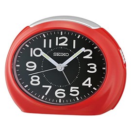 Seiko Tokai Bedroom Alarm Clock, Metallic Red