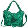 Zzfab Big Flower Purse with Clasp Green