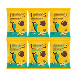 Snack Pack Puffs Vegan White Cheddar 6 Pack, 1.5oz – Organic Plant-Based Puffed Snacks, Crunchy Gluten-Free Chickpea Chips, Healthy Vegan Snack for Kids & Adults, Non-GMO