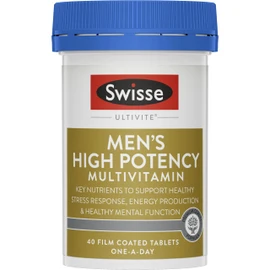 Swisse Ultivite Men's High Potency Multivitamin - With B vitamins, zinc & selenium - 40 Tablets