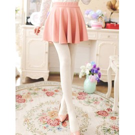 Kyu Bon: Large Sizes, Classic Tights, Pantyhose, Cosplay, Lolita Fashion, Tokyo GOODS Market (White, XL/120D)