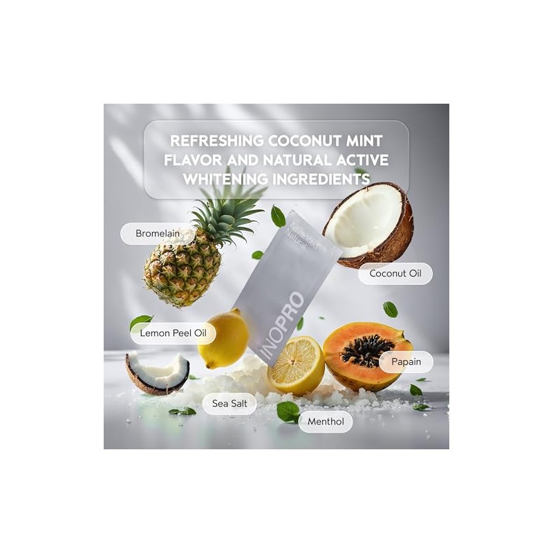 InoPro Natural Teeth Whitening Strips - Gentle Whitening for Sensitive