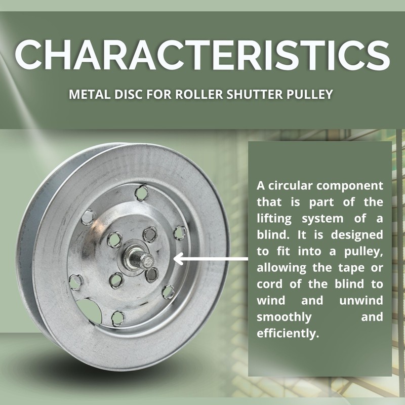 DOJA Barcelona Metal Belt Pulley Disc with Pins for Blinds