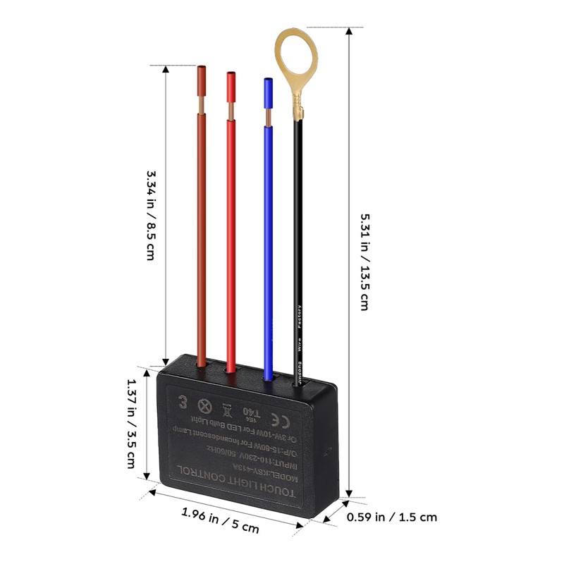UKCOCO 2-Pack 3-Way Touch Sensor Dimmer Switch, ABS Repair Module