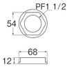 SANEI JU7-26-40 Lock Nut Nominal 40 2.5 x 2.5 x