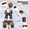 Tool Belt, Magnetic Tool Pouch with Suspenders, Professional Multi Pockets