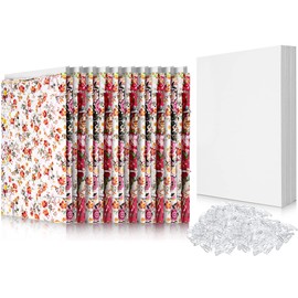 Teling 50 Pcs Comic Book Boards and U Shape Clear Plastic Alligator Clips Fabric Organizer Boards Fabric Boards for Fabric Storage Folding and Storing Cloth Straight (11 x 14 Inch)