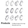IUDWCG - 12 Pieces Stainless Steel Alloy Ankle Ring Women's