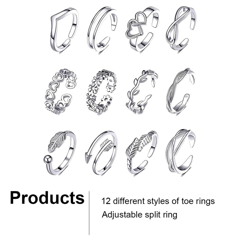 IUDWCG - 12 Pieces Stainless Steel Alloy Ankle Ring Women's