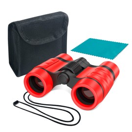 Binoculars for Children, Toys, Gifts for Children from 3, 4, 5, 6, 7 and Older, Boys, Girls, Outdoor Toy for Sports and Outdoor Games, Bird Watching (Red)