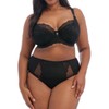 Elomi Women's Brianna Underwire Padded Half-Cup Bra, Black, 40G