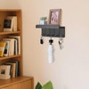 Kldgris Key Rack with Shelf, Wooden Key Holder, Decorative Wall