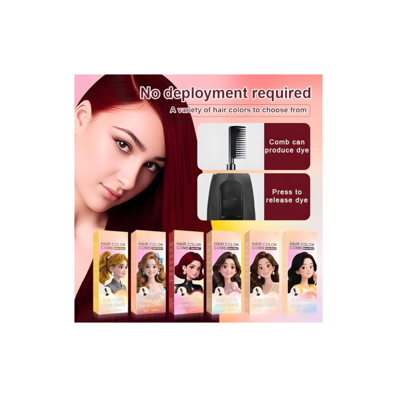 Hair dye Comb, Peine de Tinte 2 en 1 para