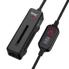 hygger Small Underwater Heater, 20 W Mini Solid Aquarium Heater, Includes Thermostat, Temperature Adjustable, Suitable for Saltwater and Freshwater Aquariums, Suitable for Tropical Fish and Aquarium