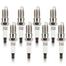 SP493 Double Iridium Spark Plugs Fit for Ford F150 F250 F350 E150 E250 E350 E450 Crown Victoria Mustang Lincoln Navigator 4.6L 5.4L V8 Replaces# SP479, AGSF22WM (set of 8)