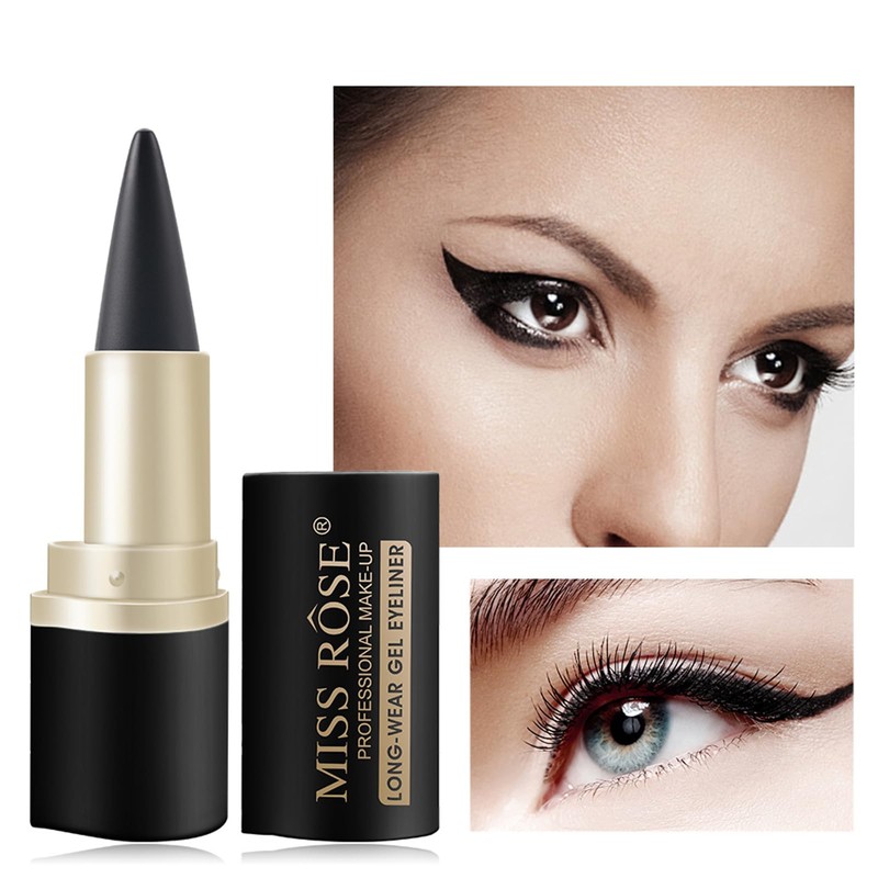 2PCS Black Eyeliner Cream – Highly Pigmented Waterproof Black Eyeliner