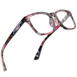 Jectieey Reading Glasses for Women Men - Anti Glare Computer Readers Blue Light Blocking Glasses,Sturdy Eyeglasses(Floral, 1.5)