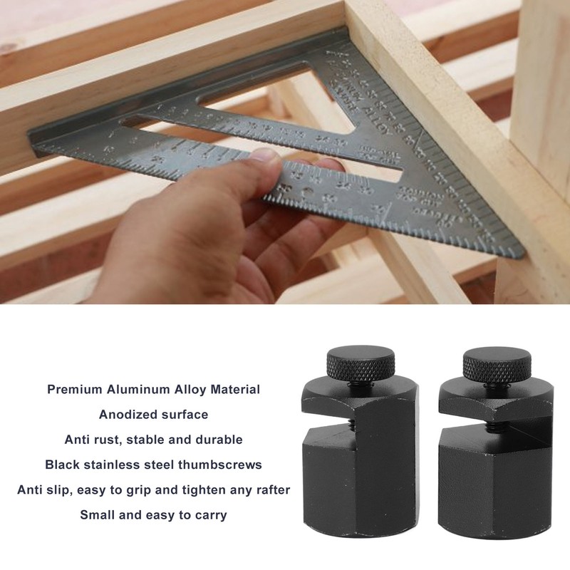 2PCS Stair Guages Knobs Aluminium Alloy Stair Stringer Layout Tool