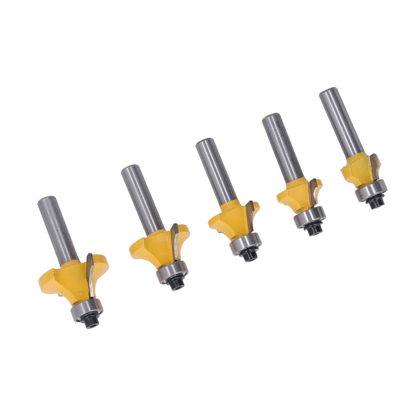 5 Pcs Round Over Router Bit 8mm Shank Carbide Corner