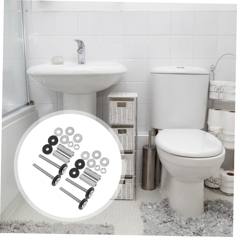 Gadpiparty 4pcs Toilet Tank Screw Durable Fixing Bolts with Washers
