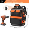 DOSUKE Tool Backpack Bag Heavy Duty, Wide Mouth Electrician Backpack