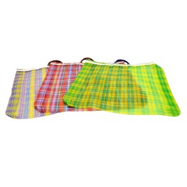 Laredo Import Set of 3, Mexican Tote Grocery/Beach Bags, 23 Inches High by 25.5 Inches Wide. Assorted Colors