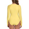 RELLECIGA Women's Lemon Yellow Long Sleeve Rash Guard One Piece