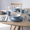 Denby 381048904 Elements 4 Piece Medium Plate Set, Blue