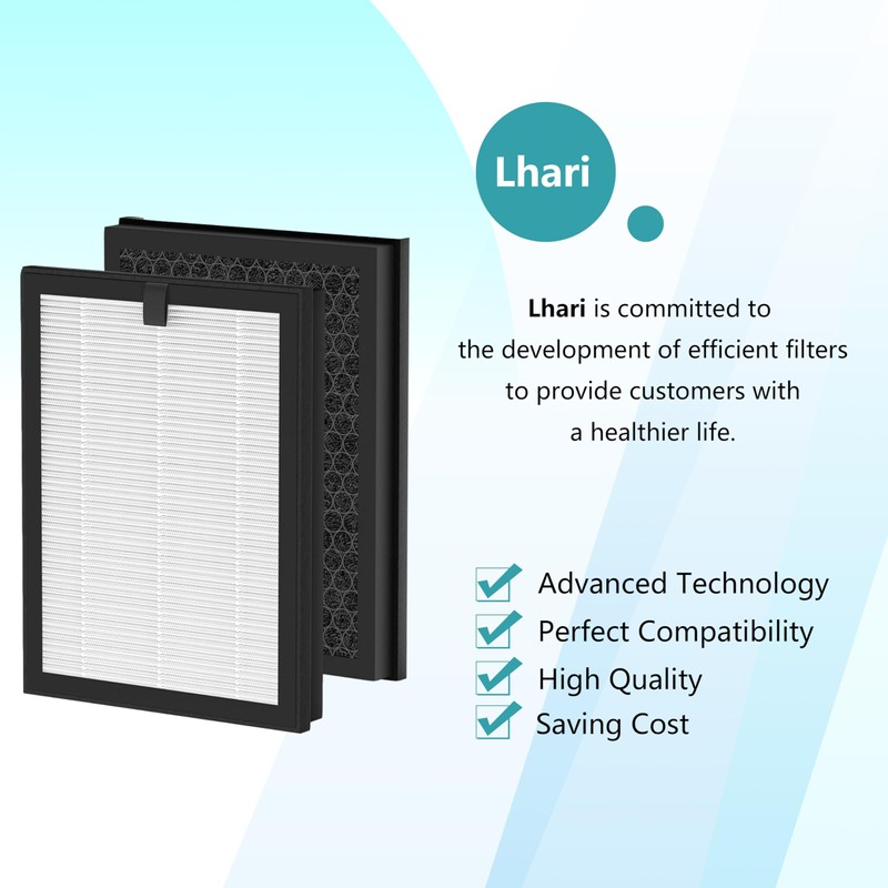 Lhari H13 True HEPA Replacement Filter compatible with VEWIOR ClearAir-A5