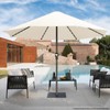 MoNiBloom 9 ft Umbrella for Outside, Solar LED Lighted Patio