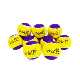 Midlee Squeaky Mini Tennis Ball for Dogs 1.5"- Pack of 12 (Yellow/Purple)
