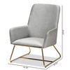 Baxton Studio Chairs, Grey/Gold