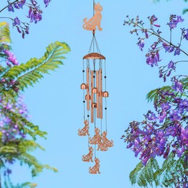 GDNSFIT Cat Wind Chimes for Outside,39" Metal Windchimes,Cat Gifts for Women/Men,Wind Chime Garden Decor Outdoor,Memorial/Housewarming/Birthday/Festival Gifts,Front Yard Decor