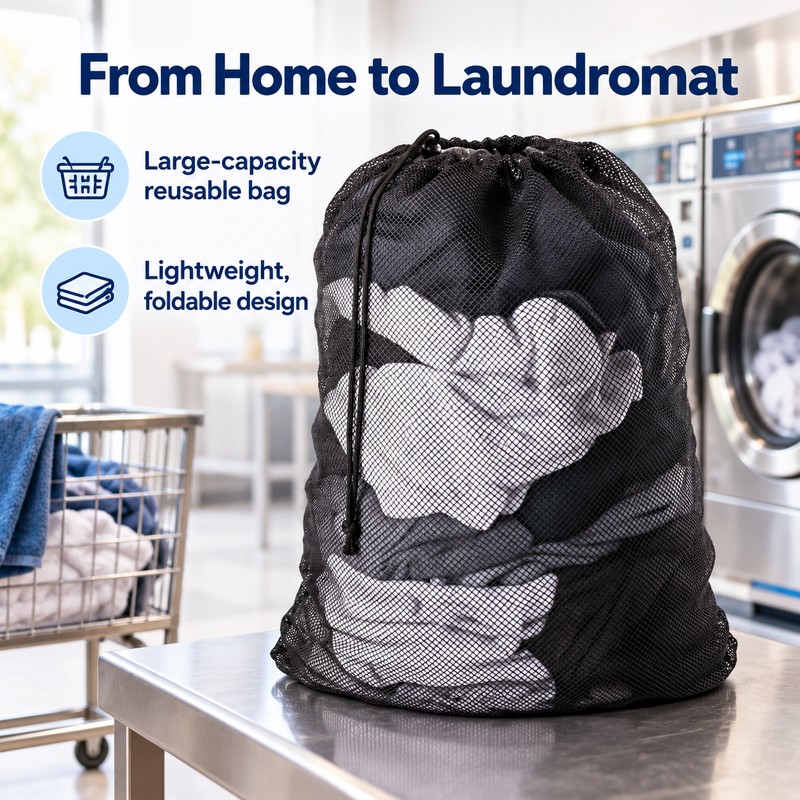 2 Pack Large Mesh Laundry Bags – 23.62 × 35.43