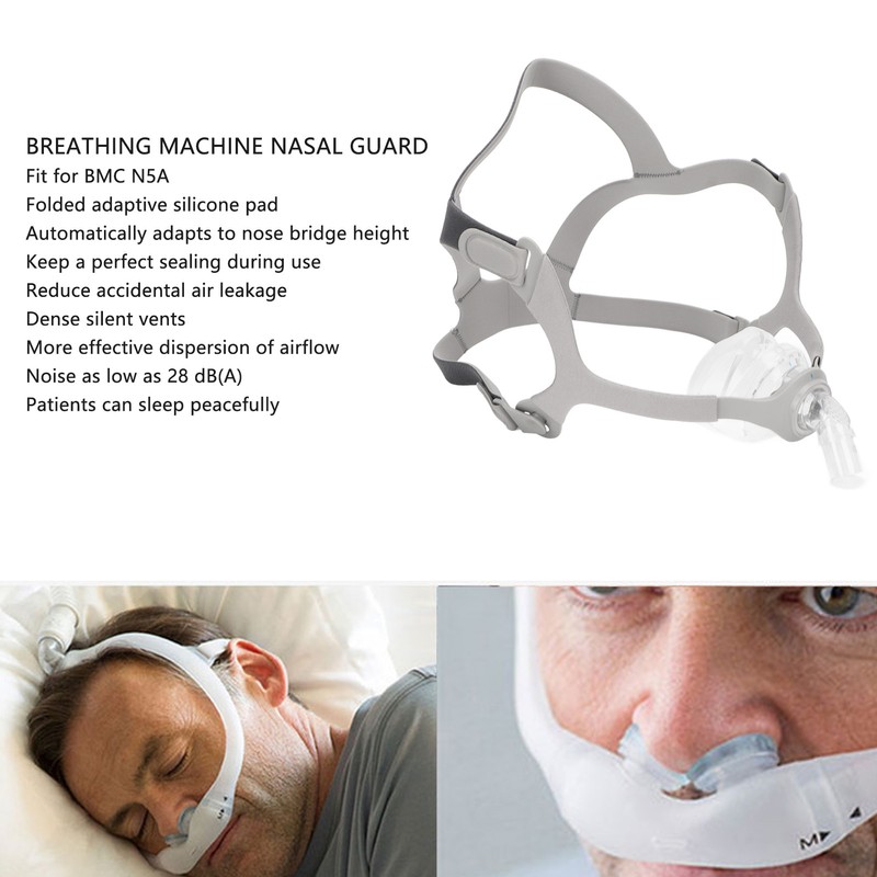 Nasal Guard Replacement Nose Cover with Hose Headgear Breathing Machine
