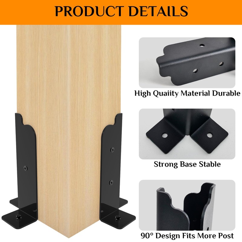 Missippibase 8 PCS Adjustable Deck Support - Fit 2x2, 2x4,