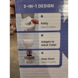 Delta Children PerfectSize 3-in-1 Potty Toilet/Seat/St