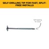 FastCap PowerHead Wood Screws with Oversized Flat Head - Self-Tapping