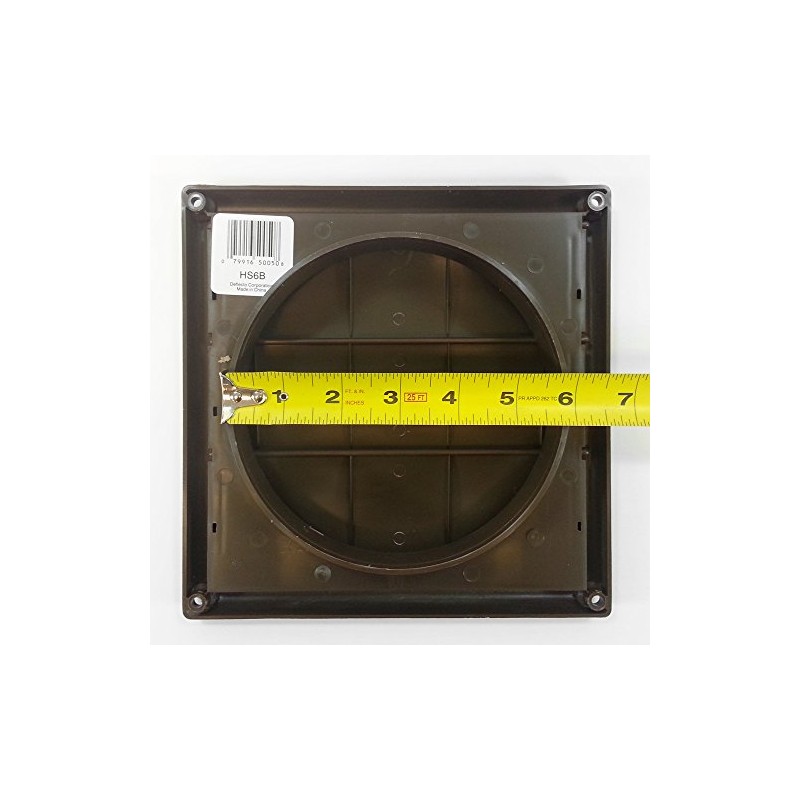 Deflecto Supurr-Vent® Louvered Vent Hood, 6", Brown